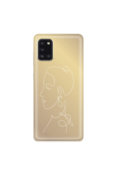 SAMSUNG - Galaxy A31 - Soft Clear Case - Golden Lady