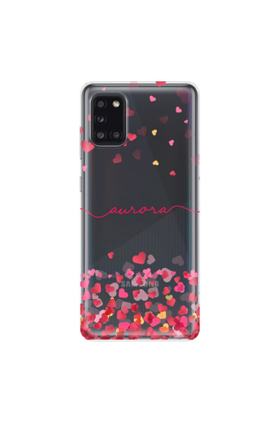 SAMSUNG - Galaxy A31 - Soft Clear Case - Scattered Hearts