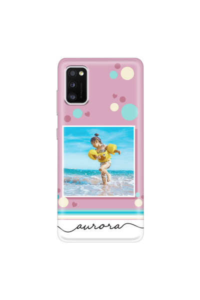 SAMSUNG - Galaxy A41 - Soft Clear Case - Cute Dots Photo Case
