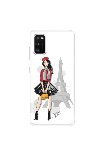 SAMSUNG - Galaxy A41 - Soft Clear Case - Paris With Love