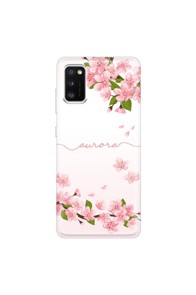 SAMSUNG - Galaxy A41 - Soft Clear Case - Sakura Handwritten