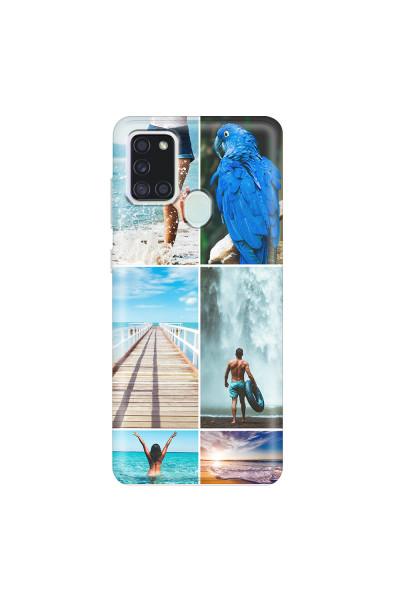 SAMSUNG - Galaxy A21S - Soft Clear Case - Collage of 6