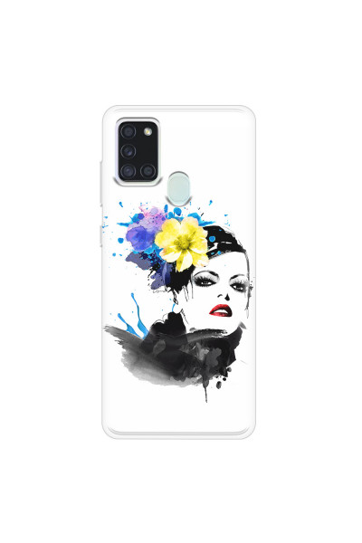 SAMSUNG - Galaxy A21S - Soft Clear Case - Floral Beauty