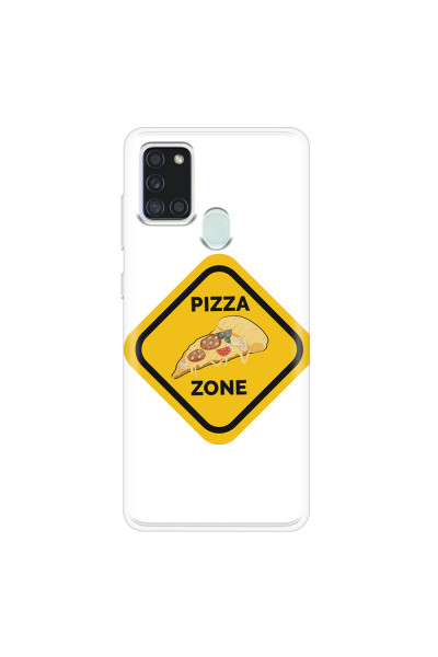 SAMSUNG - Galaxy A21S - Soft Clear Case - Pizza Zone Phone Case