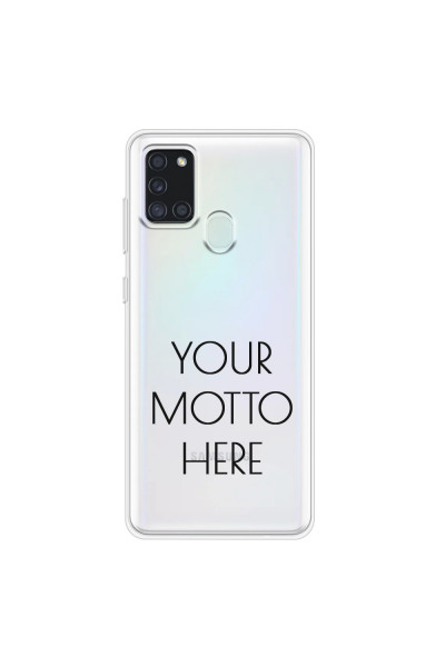 SAMSUNG - Galaxy A21S - Soft Clear Case - Your Motto Here II.