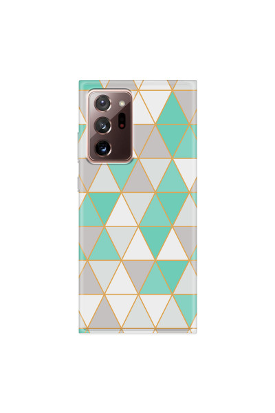 SAMSUNG - Galaxy Note20 Ultra - Soft Clear Case - Green Triangle Pattern