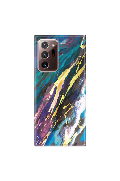 SAMSUNG - Galaxy Note20 Ultra - Soft Clear Case - Marble Bahama Blue