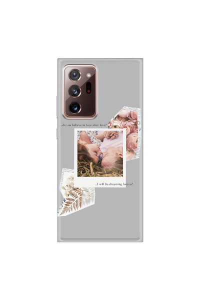 SAMSUNG - Galaxy Note20 Ultra - Soft Clear Case - Vintage Grey Collage Phone Case