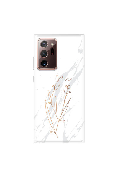 SAMSUNG - Galaxy Note20 Ultra - Soft Clear Case - White Marble Flowers