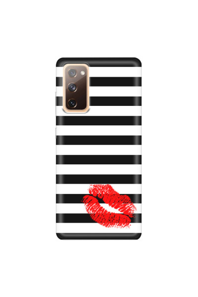 SAMSUNG - Galaxy S20 FE - Soft Clear Case - B&W Lipstick