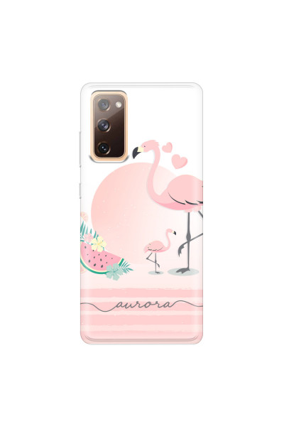 SAMSUNG - Galaxy S20 FE - Soft Clear Case - Flamingo Vibes Handwritten