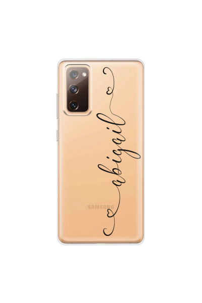 SAMSUNG - Galaxy S20 FE - Soft Clear Case - Hearts Handwritten Black