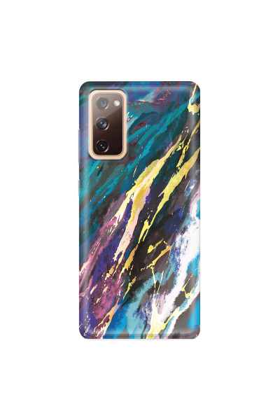SAMSUNG - Galaxy S20 FE - Soft Clear Case - Marble Bahama Blue