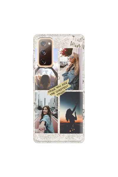 SAMSUNG - Galaxy S20 FE - Soft Clear Case - Newspaper Vibes Phone Case