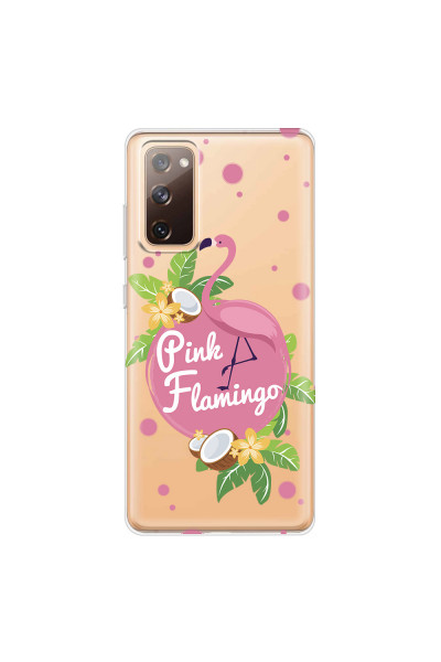 SAMSUNG - Galaxy S20 FE - Soft Clear Case - Pink Flamingo