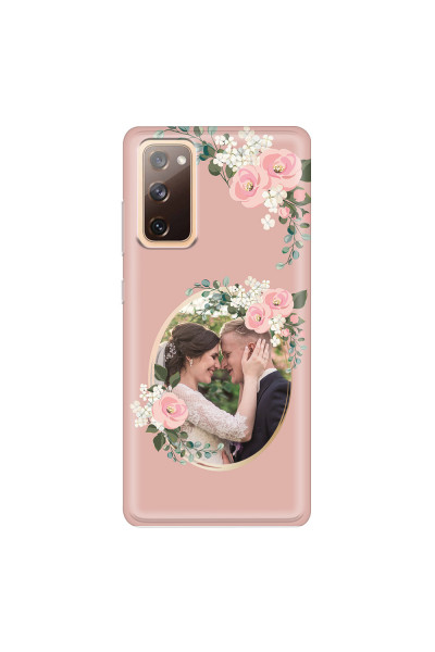 SAMSUNG - Galaxy S20 FE - Soft Clear Case - Pink Floral Mirror Photo