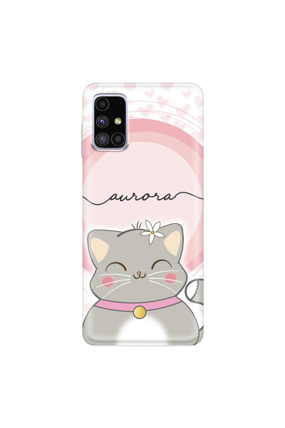 SAMSUNG - Galaxy M51 - Soft Clear Case - Kitten Handwritten
