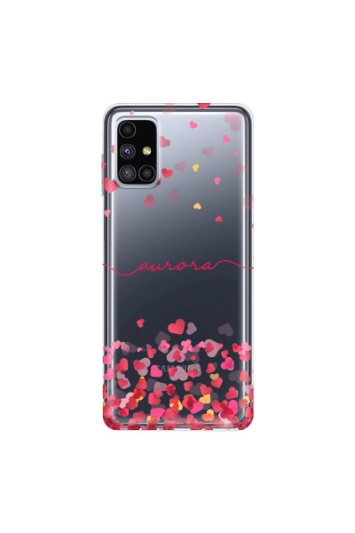 SAMSUNG - Galaxy M51 - Soft Clear Case - Scattered Hearts