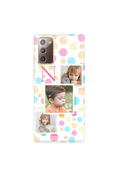 SAMSUNG - Galaxy Note20 - Soft Clear Case - Cute Dots Initial