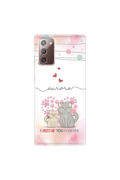 SAMSUNG - Galaxy Note20 - Soft Clear Case - I Meow You Forever