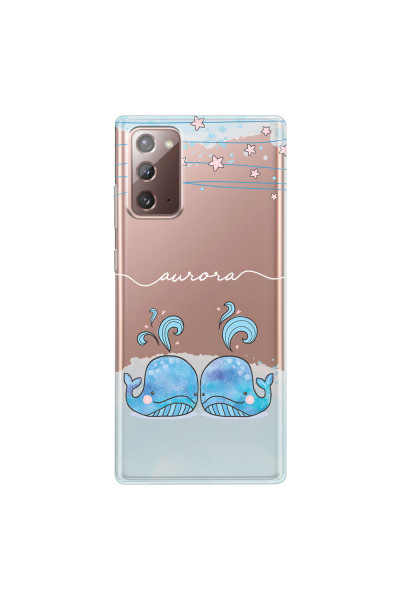 SAMSUNG - Galaxy Note20 - Soft Clear Case - Little Whales White