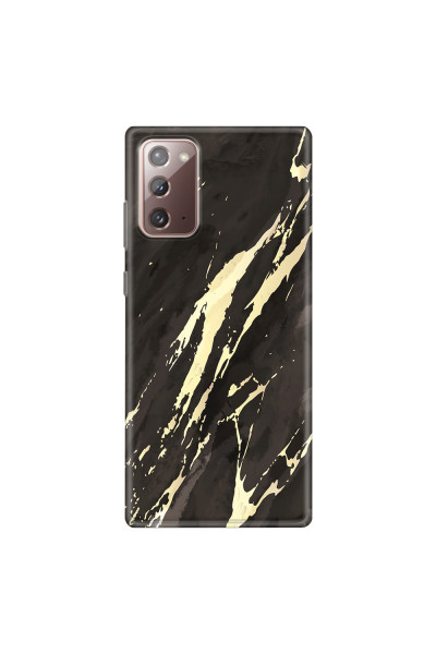 SAMSUNG - Galaxy Note20 - Soft Clear Case - Marble Ivory Black