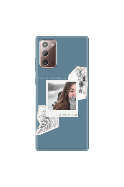 SAMSUNG - Galaxy Note20 - Soft Clear Case - Vintage Blue Collage Phone Case