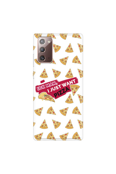 SAMSUNG - Galaxy Note20 - Soft Clear Case - Want Pizza Men Phone Case