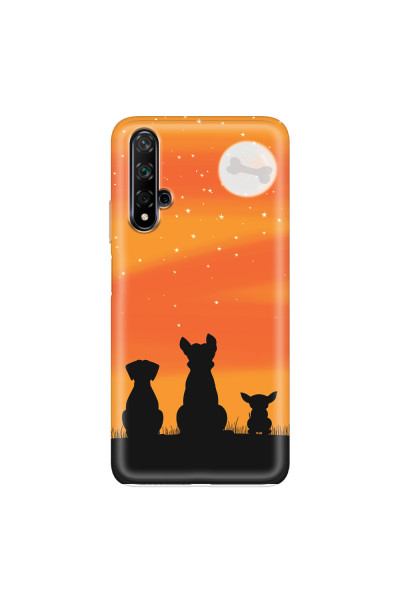 HUAWEI - Nova 5T - Soft Clear Case - Dog's Desire Orange Sky