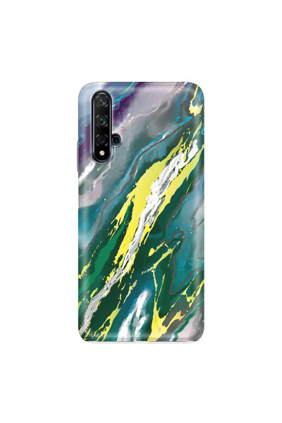HUAWEI - Nova 5T - Soft Clear Case - Marble Rainforest Green