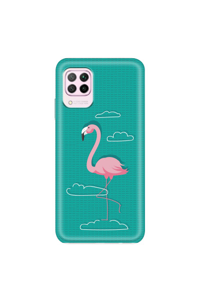 HUAWEI - P40 Lite - Soft Clear Case - Cartoon Flamingo