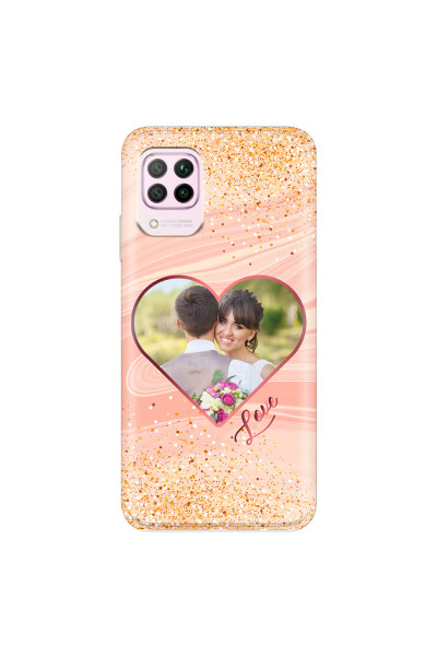 HUAWEI - P40 Lite - Soft Clear Case - Glitter Love Heart Photo