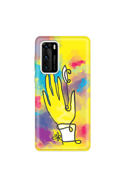 HUAWEI - P40 - Soft Clear Case - Abstract Hand Paint