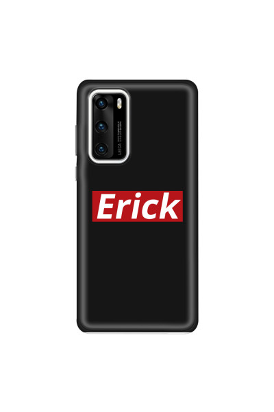 HUAWEI - P40 - Soft Clear Case - Black & Red