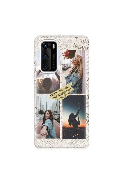 HUAWEI - P40 - Soft Clear Case - Newspaper Vibes Phone Case