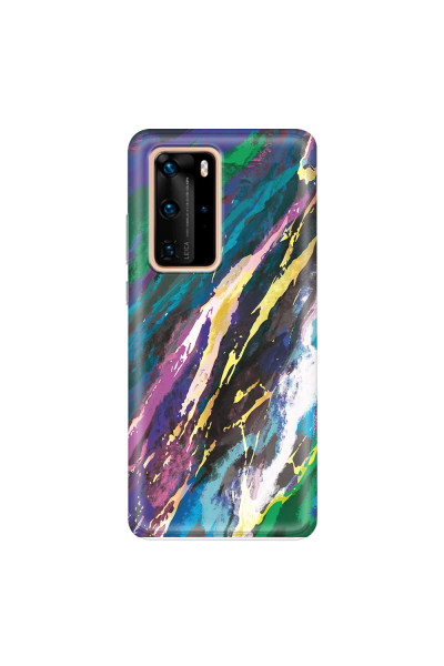HUAWEI - P40 Pro - Soft Clear Case - Marble Emerald Pearl