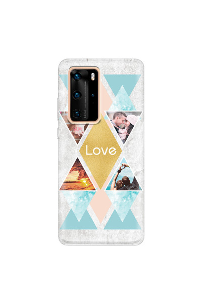 HUAWEI - P40 Pro - Soft Clear Case - Triangle Love Photo