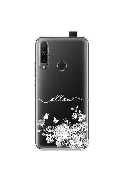HONOR - Honor 9X - Soft Clear Case - Handwritten White Lace