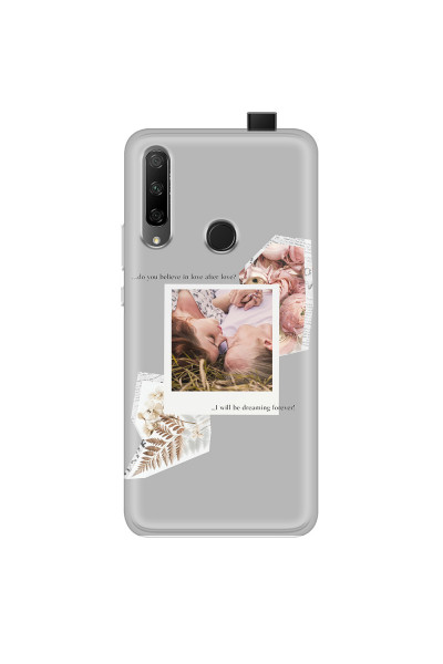 HONOR - Honor 9X - Soft Clear Case - Vintage Grey Collage Phone Case