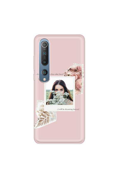 XIAOMI - Mi 10 - Soft Clear Case - Vintage Pink Collage Phone Case