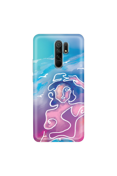 XIAOMI - Redmi 9 - Soft Clear Case - Lady With Seagulls