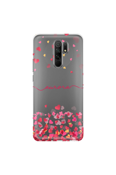 XIAOMI - Redmi 9 - Soft Clear Case - Scattered Hearts
