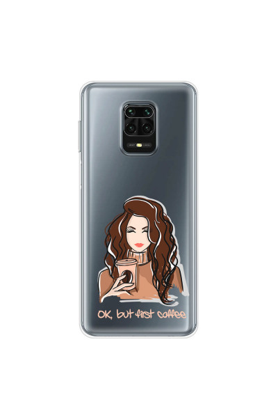XIAOMI - Redmi Note 9 Pro / Note 9S - Soft Clear Case - But First Coffee Light
