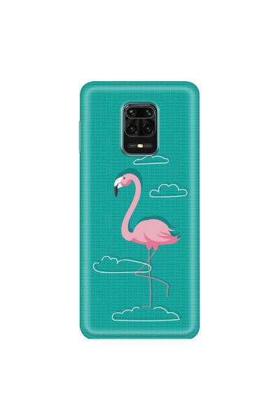 XIAOMI - Redmi Note 9 Pro / Note 9S - Soft Clear Case - Cartoon Flamingo