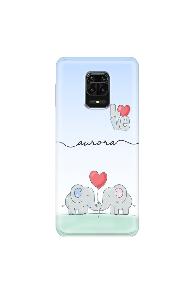 XIAOMI - Redmi Note 9 Pro / Note 9S - Soft Clear Case - Elephants in Love