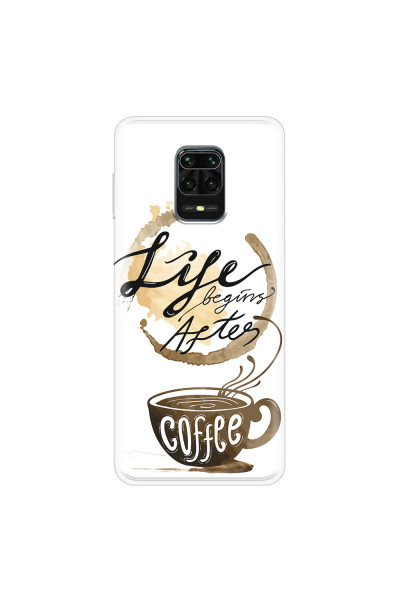 XIAOMI - Redmi Note 9 Pro / Note 9S - Soft Clear Case - Life begins after coffee