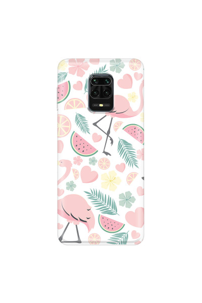 XIAOMI - Redmi Note 9 Pro / Note 9S - Soft Clear Case - Tropical Flamingo III