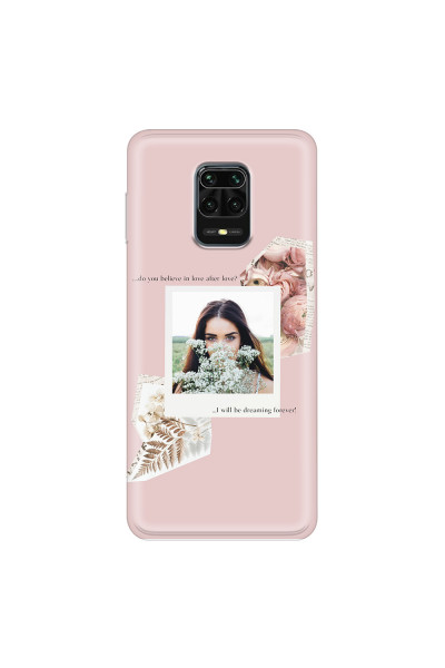 XIAOMI - Redmi Note 9 Pro / Note 9S - Soft Clear Case - Vintage Pink Collage Phone Case