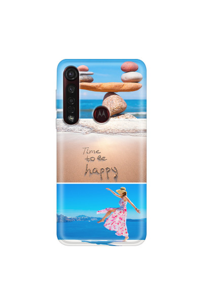 MOTOROLA by LENOVO - Moto G8 Plus - Soft Clear Case - Collage of 3