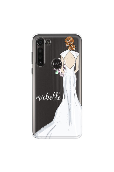MOTOROLA by LENOVO - Moto G8 Power - Soft Clear Case - Bride To Be Redhead